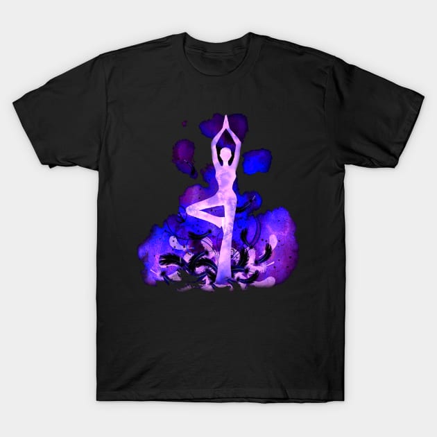 Yoga violet inv T-Shirt by Munayki